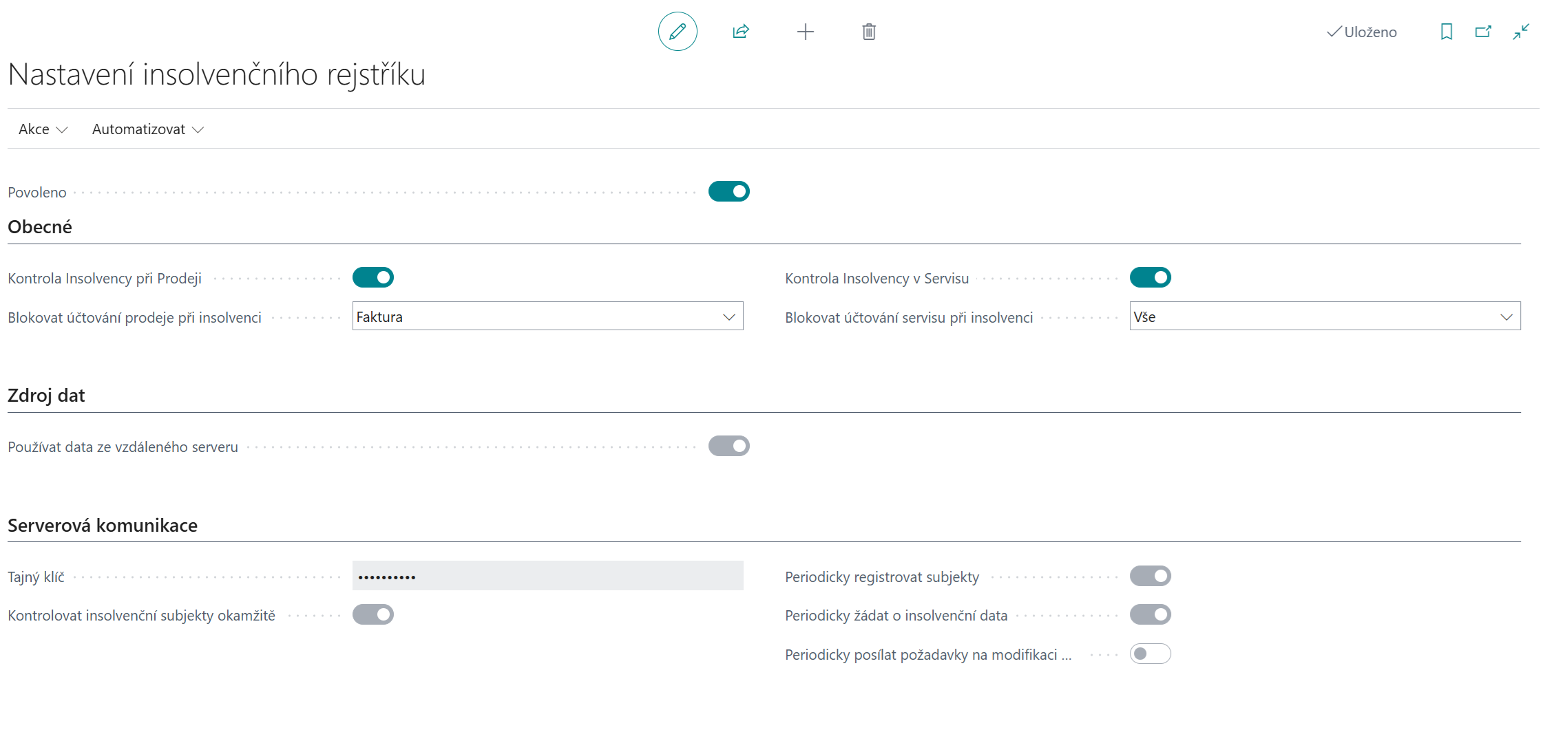 Nastavení Insolvenčního rejstříku