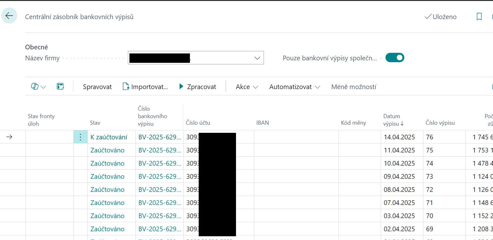 Central Bank Statement Stack