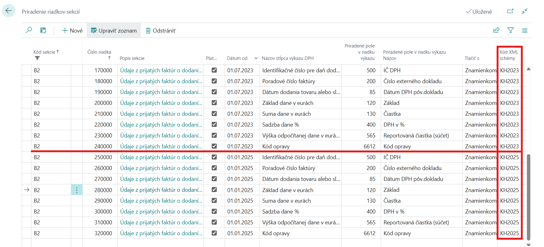 Import of unreliable VAT payers from xml format