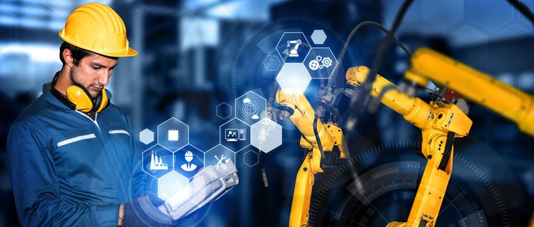 Objevte moderní výrobní systém Microsoft Dynamics 365 pro vaši výrobu hero image