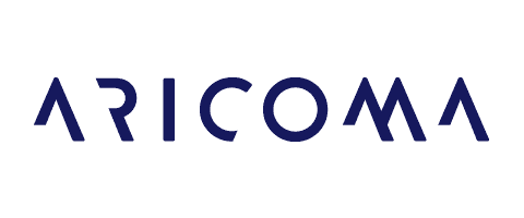 Aricoma logo modré